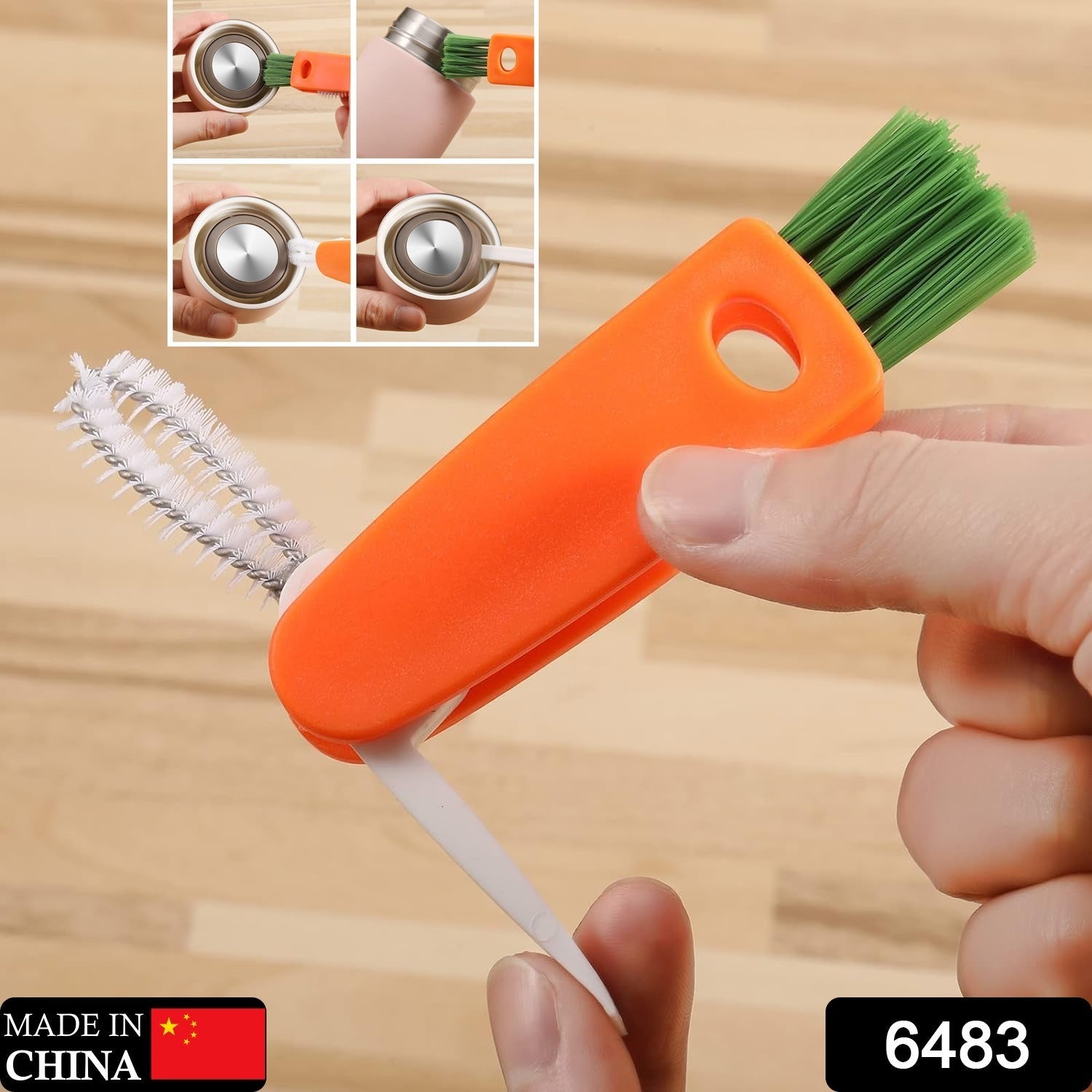 6483 3 in 1 Multifunctional Cleaning Brush Mini Glass Cover Cleaning Brush Bottle Cleaning Brush Set Cup Cleaner Brush Bottle Cap Detail Brush for Bottle Cup Cover Lid Home Kitchen Washing Tool (1 Pc) 6483 3 in 1 Multifunctional Cleaning Brush Mini Glass Cover Cleaning Brush Bottle Cleaning Brush Set Cup Cleaner Brush Bottle Cap Detail Brush for Bottle Cup Cover Lid Home Kitchen Washing Tool (1 Pc)